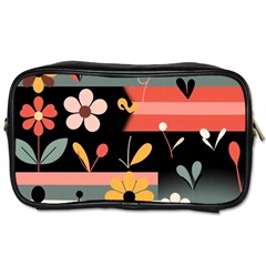  Minimalist Pattern With Simple Lines,flower And Shapes, Creating A Clean And Modern Toiletries Bag (one Side)