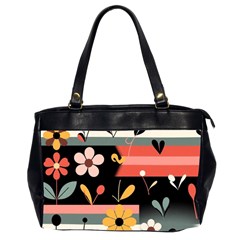  Minimalist Pattern With Simple Lines,flower And Shapes, Creating A Clean And Modern Oversize Office Handbag (2 Sides)