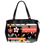  Minimalist Pattern With Simple Lines,flower And Shapes, Creating A Clean And Modern Oversize Office Handbag (2 Sides) Front