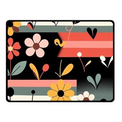  Minimalist Pattern With Simple Lines,flower And Shapes, Creating A Clean And Modern Fleece Blanket (small)