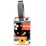  Minimalist Pattern With Simple Lines,flower And Shapes, Creating A Clean And Modern Luggage Tag (two sides) Front