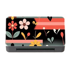  Minimalist Pattern With Simple Lines,flower And Shapes, Creating A Clean And Modern Memory Card Reader With Cf