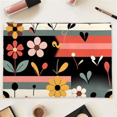  Minimalist Pattern With Simple Lines,flower And Shapes, Creating A Clean And Modern Cosmetic Bag (xxl)