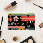  Minimalist Pattern With Simple Lines,flower And Shapes, Creating A Clean And Modern Cosmetic Bag (XS) Back