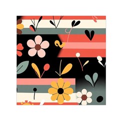  Minimalist Pattern With Simple Lines,flower And Shapes, Creating A Clean And Modern Square Satin Scarf (30  X 30 )