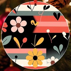  Minimalist Pattern With Simple Lines,flower And Shapes, Creating A Clean And Modern Uv Print Acrylic Ornament Round by myclothy