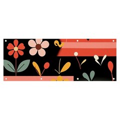  Minimalist Pattern With Simple Lines,flower And Shapes, Creating A Clean And Modern Banner And Sign 8  X 3 