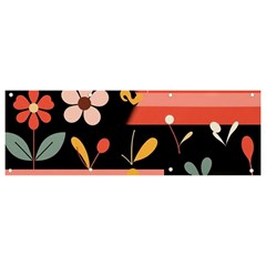  Minimalist Pattern With Simple Lines,flower And Shapes, Creating A Clean And Modern Banner And Sign 9  X 3 