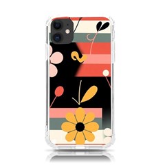  Minimalist Pattern With Simple Lines,flower And Shapes, Creating A Clean And Modern Iphone 11 Tpu Uv Print Case