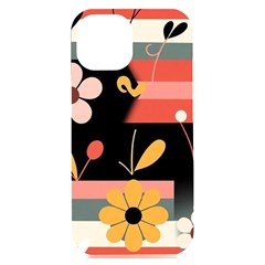  Minimalist Pattern With Simple Lines,flower And Shapes, Creating A Clean And Modern Iphone 15 Plus Black Uv Print Pc Hardshell Case by myclothy