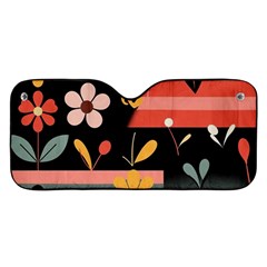  Minimalist Pattern With Simple Lines,flower And Shapes, Creating A Clean And Modern Car Windshield Sunshade by myclothy