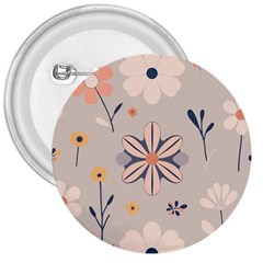  Minimalist Pattern With Simple Lines,flower And Shapes, Creating A Clean And Modern 3  Buttons