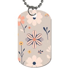  Minimalist Pattern With Simple Lines,flower And Shapes, Creating A Clean And Modern Dog Tag (one Side)