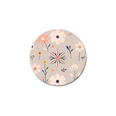  Minimalist Pattern With Simple Lines,flower And Shapes, Creating A Clean And Modern Golf Ball Marker