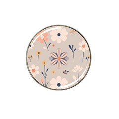  Minimalist Pattern With Simple Lines,flower And Shapes, Creating A Clean And Modern Hat Clip Ball Marker (4 Pack)