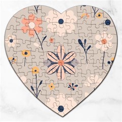  Minimalist Pattern With Simple Lines,flower And Shapes, Creating A Clean And Modern Jigsaw Puzzle (heart)