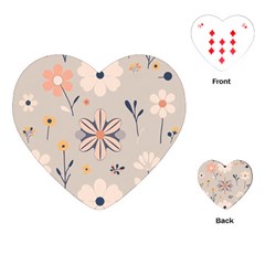  Minimalist Pattern With Simple Lines,flower And Shapes, Creating A Clean And Modern Playing Cards Single Design (heart)