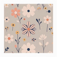  Minimalist Pattern With Simple Lines,flower And Shapes, Creating A Clean And Modern Medium Glasses Cloth