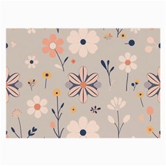  Minimalist Pattern With Simple Lines,flower And Shapes, Creating A Clean And Modern Large Glasses Cloth