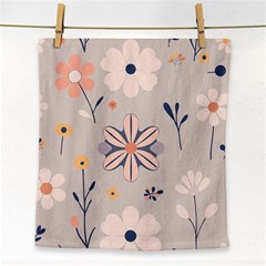  Minimalist Pattern With Simple Lines,flower And Shapes, Creating A Clean And Modern Face Towel