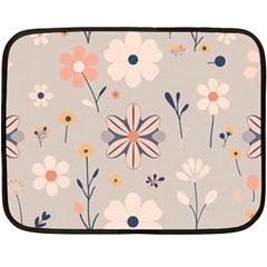  Minimalist Pattern With Simple Lines,flower And Shapes, Creating A Clean And Modern Fleece Blanket (mini)