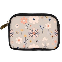  Minimalist Pattern With Simple Lines,flower And Shapes, Creating A Clean And Modern Digital Camera Leather Case