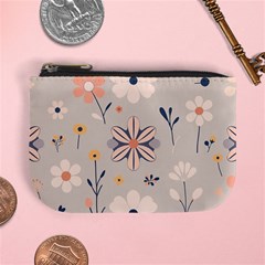  Minimalist Pattern With Simple Lines,flower And Shapes, Creating A Clean And Modern Mini Coin Purse by myclothy