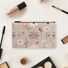  Minimalist Pattern With Simple Lines,flower And Shapes, Creating A Clean And Modern Cosmetic Bag (small)