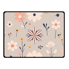  Minimalist Pattern With Simple Lines,flower And Shapes, Creating A Clean And Modern Fleece Blanket (small)