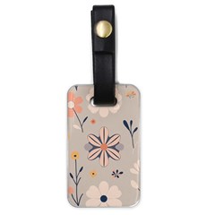  Minimalist Pattern With Simple Lines,flower And Shapes, Creating A Clean And Modern Luggage Tag (one Side)