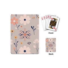  Minimalist Pattern With Simple Lines,flower And Shapes, Creating A Clean And Modern Playing Cards Single Design (mini)