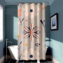  Minimalist Pattern With Simple Lines,flower And Shapes, Creating A Clean And Modern Shower Curtain 36  X 72  (stall) 