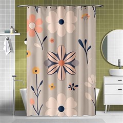  Minimalist Pattern With Simple Lines,flower And Shapes, Creating A Clean And Modern Shower Curtain 48  X 72  (small) 