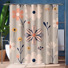  Minimalist Pattern With Simple Lines,flower And Shapes, Creating A Clean And Modern Shower Curtain 60  X 72  (medium) 