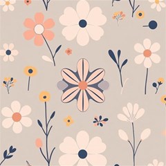  Minimalist Pattern With Simple Lines,flower And Shapes, Creating A Clean And Modern Play Mat (square) by myclothy