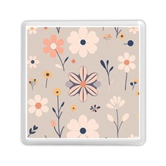  Minimalist Pattern With Simple Lines,flower And Shapes, Creating A Clean And Modern Memory Card Reader (square)