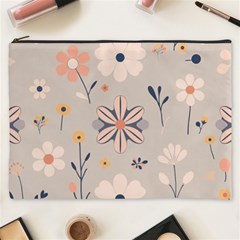  Minimalist Pattern With Simple Lines,flower And Shapes, Creating A Clean And Modern Cosmetic Bag (xxxl)