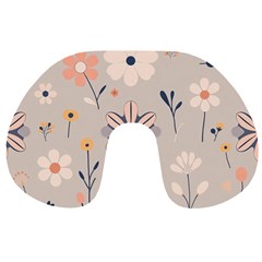  Minimalist Pattern With Simple Lines,flower And Shapes, Creating A Clean And Modern Travel Neck Pillow