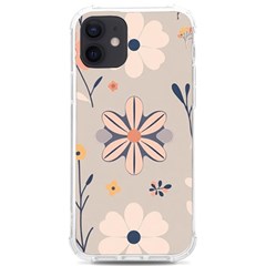  Minimalist Pattern With Simple Lines,flower And Shapes, Creating A Clean And Modern Iphone 12/12 Pro Tpu Uv Print Case