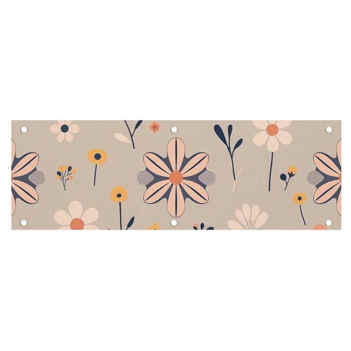  Minimalist Pattern With Simple Lines,flower And Shapes, Creating A Clean And Modern Banner and Sign 6  x 2 