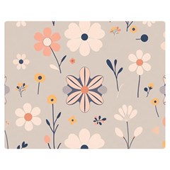  Minimalist Pattern With Simple Lines,flower And Shapes, Creating A Clean And Modern Premium Plush Fleece Blanket (medium)