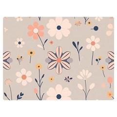  Minimalist Pattern With Simple Lines,flower And Shapes, Creating A Clean And Modern Premium Plush Fleece Blanket (extra Small)