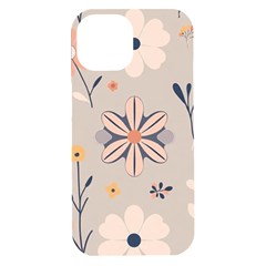  Minimalist Pattern With Simple Lines,flower And Shapes, Creating A Clean And Modern Iphone 15 Plus Black Uv Print Pc Hardshell Case by myclothy