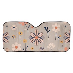  Minimalist Pattern With Simple Lines,flower And Shapes, Creating A Clean And Modern Car Windshield Sunshade by myclothy