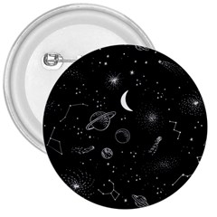 Cosmic Black Space Star 3  Buttons