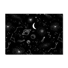 Cosmic Black Space Star Sticker A4 (10 Pack)