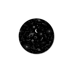 Cosmic Black Space Star Golf Ball Marker