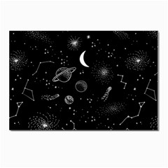 Cosmic Black Space Star Postcard 4 x 6  (pkg Of 10)