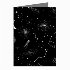 Cosmic Black Space Star Greeting Cards (pkg Of 8)