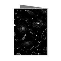 Cosmic Black Space Star Mini Greeting Cards (pkg Of 8)